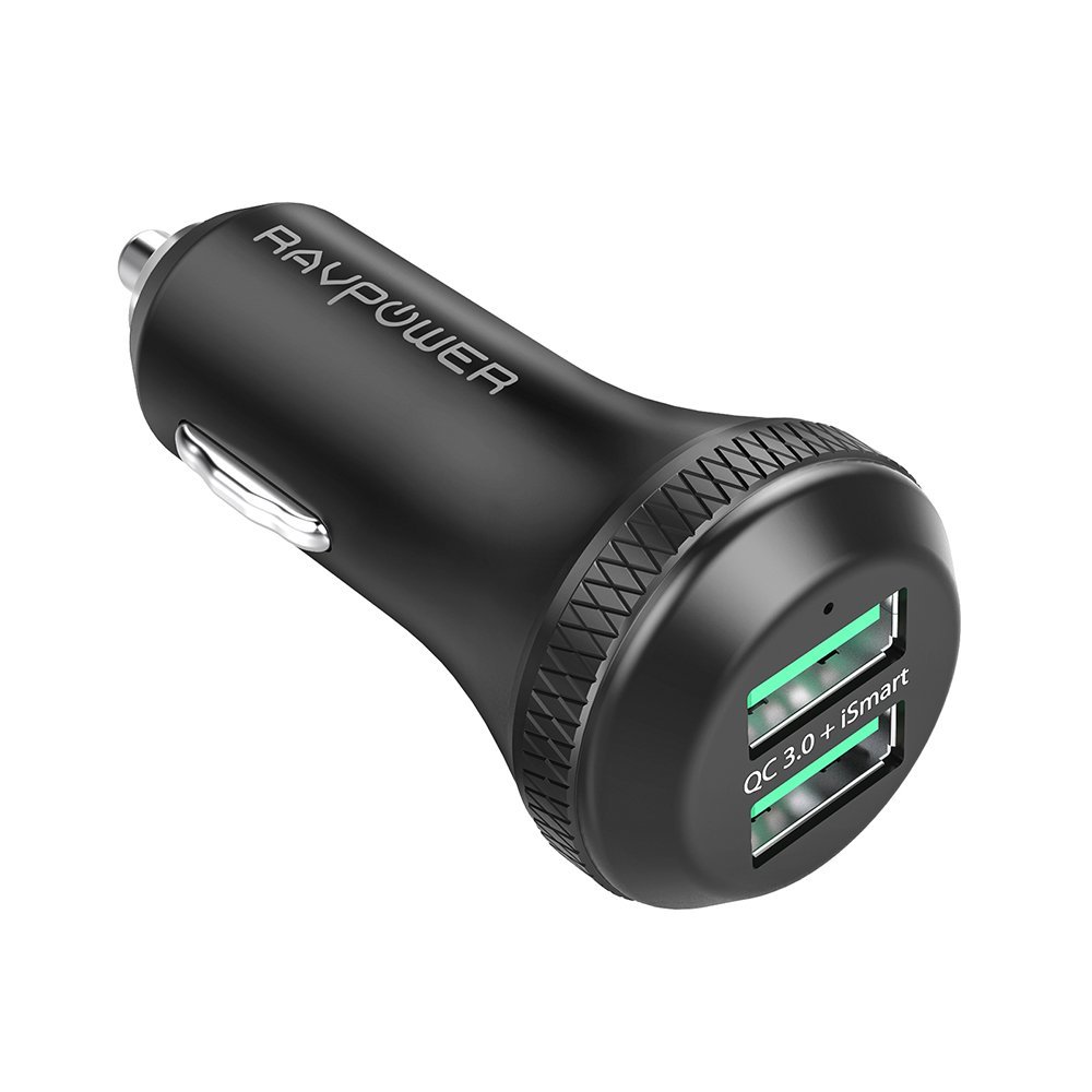 RAVPower Caricabatterie Auto Quick Charge 3.0 36W con 2 Porte (offerta su Amazon)