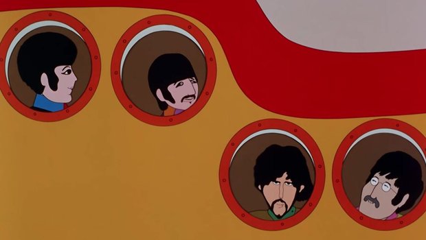 I quattro Beatles navigano tra oceani e pianeti immaginari in "Yellow Submarine" (1968)