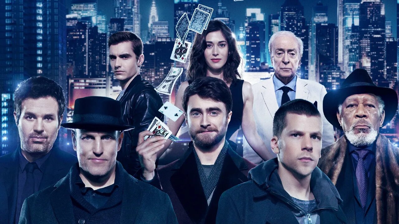 Daniel Radcliffe, Woody Harelson, Jesse Eisenberg in Now You See Me, Gogo Magazine
