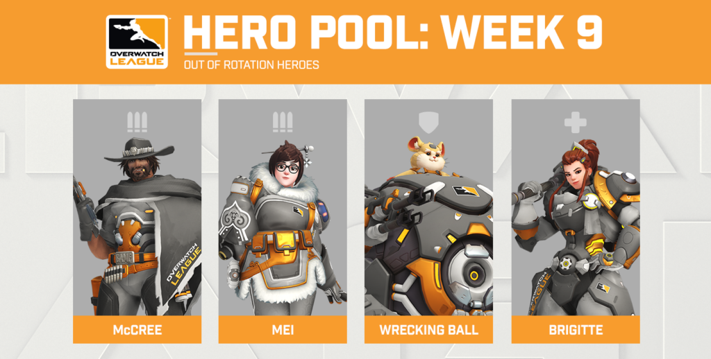 I 4 eroi scelti nell'Hero Pool della Week 9 della Overwatch League