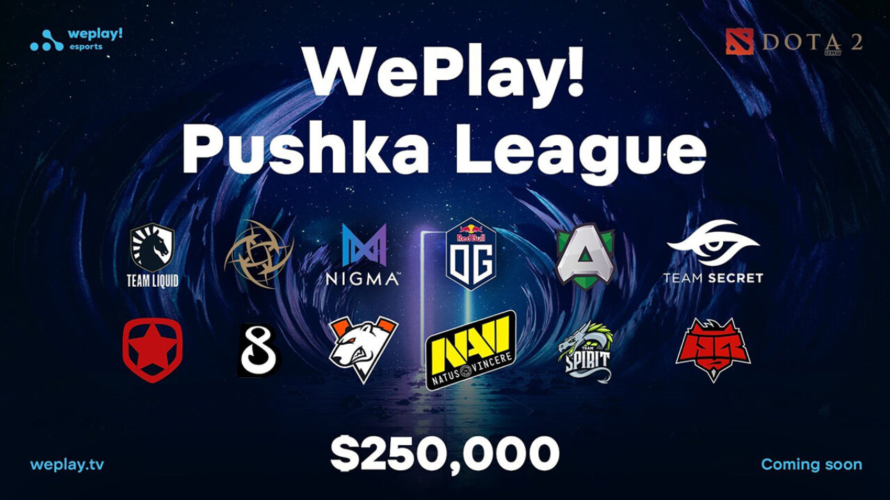 Il banner della Pushka League, nuovo torneo online di Dota 2 organizzato dalla WePlay!