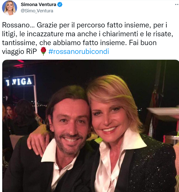 Rossano Rubicondi si spento all'età di 49 anni: l'annuncio di Simona Ventura su Twitter